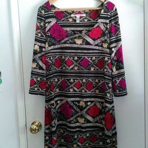 Vintage DVF Retro 60s Mini Dress Silk